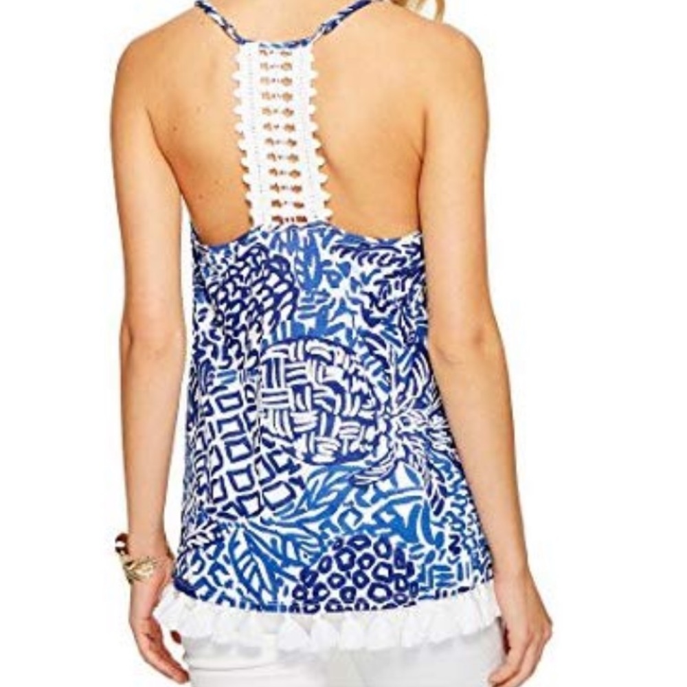Lily Pulitzer Nya tank top - indigo home slice NWT